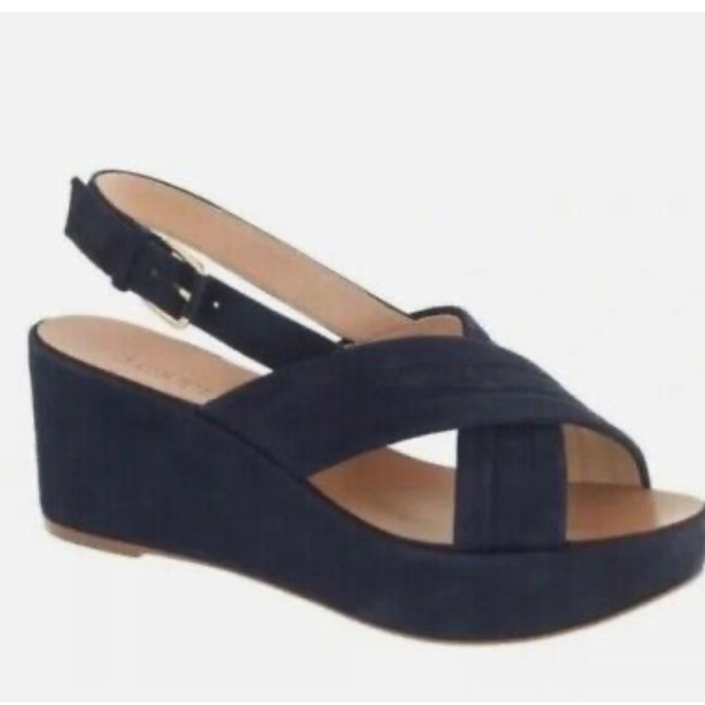 J Crew Marcie Suede Slingback Platforms